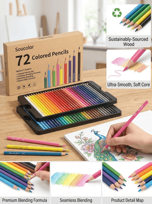 Soucolor 72 Colored Pencils
