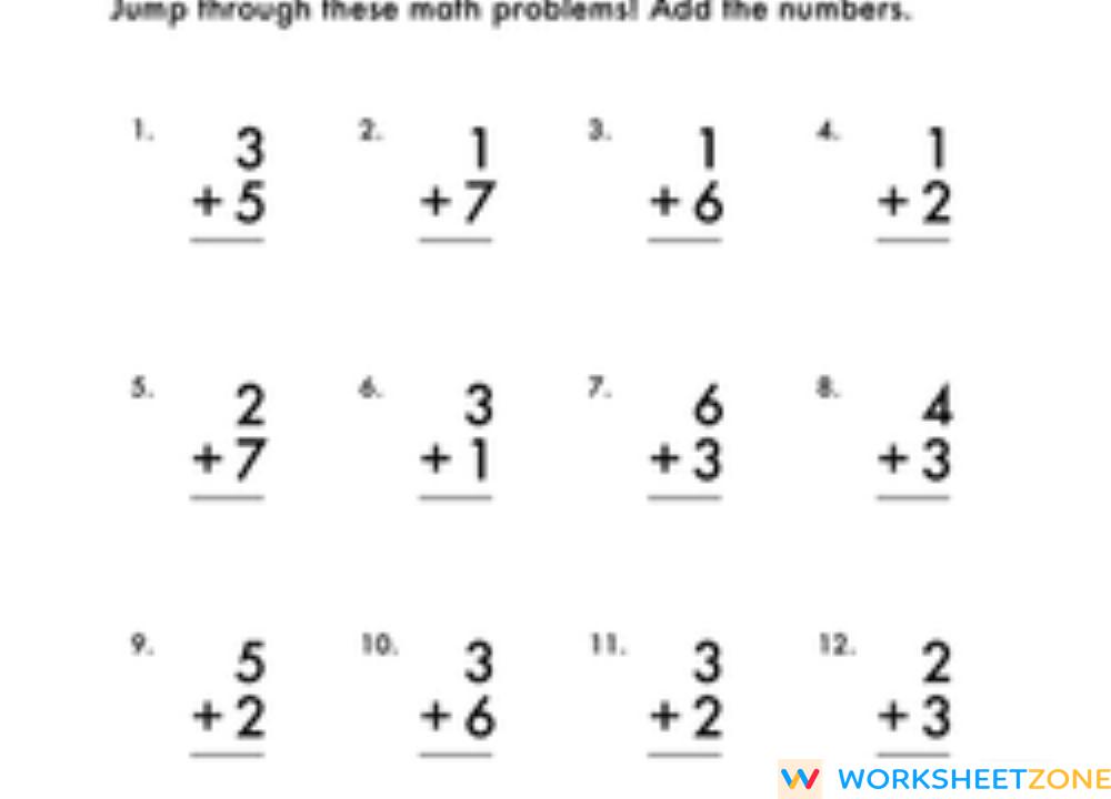 addition-worksheet-worksheet-zone