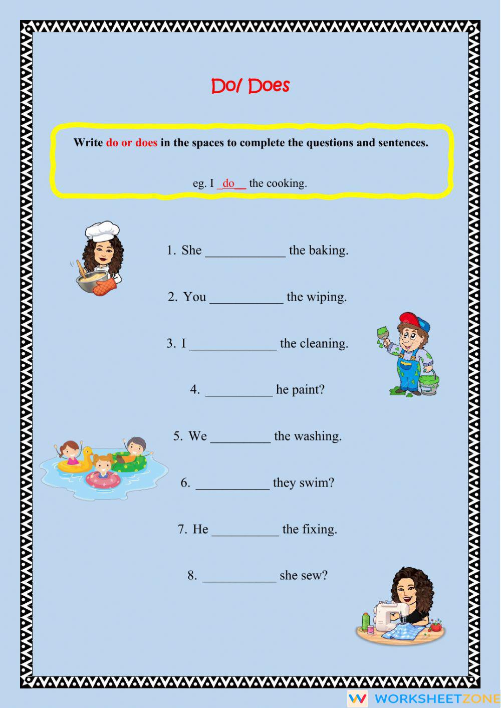 do-or-does-worksheet-zone