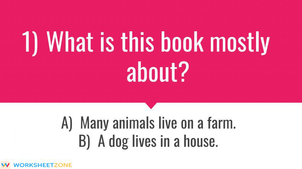 On The Farm Quiz Worksheet Zone