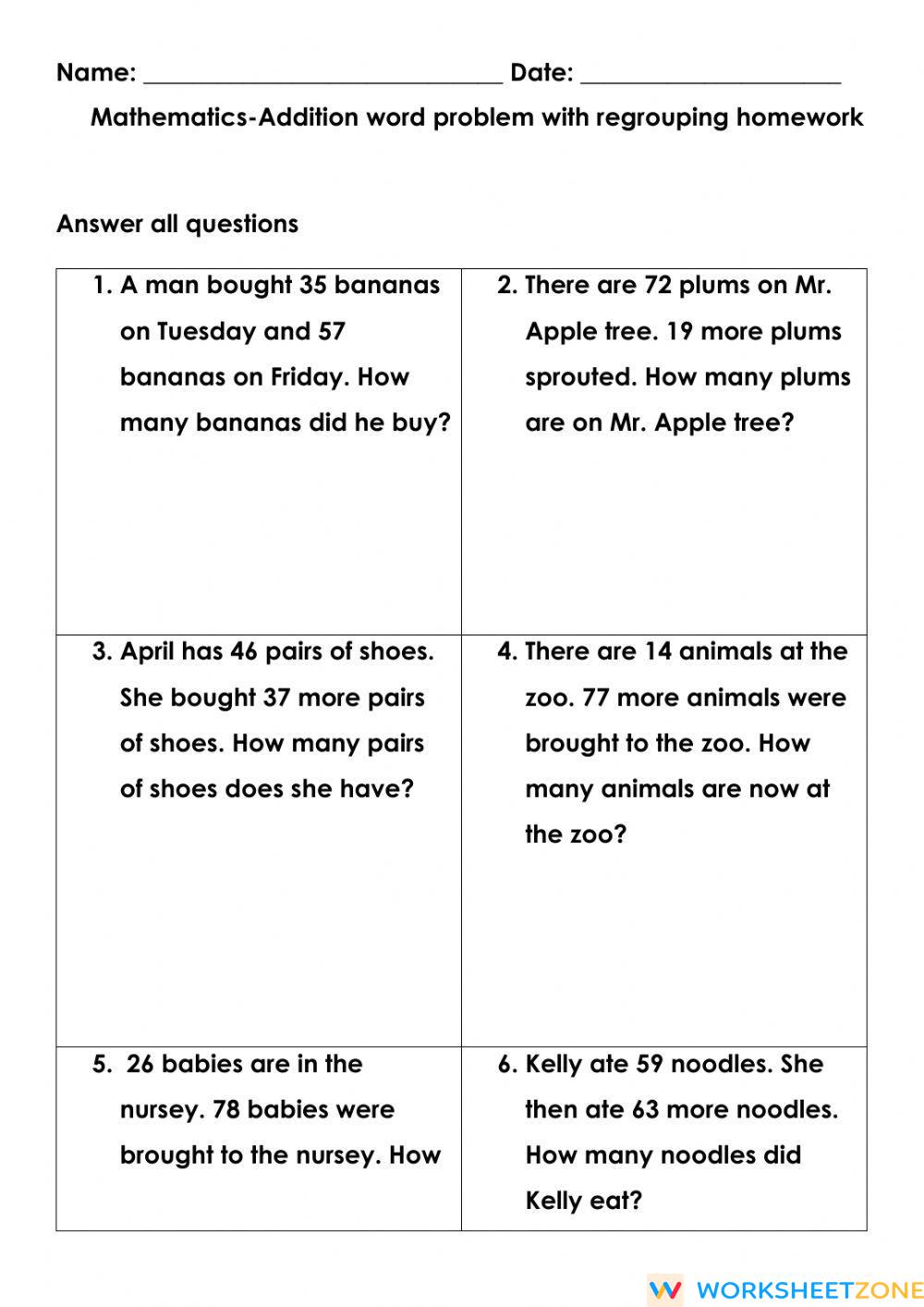 addition-with-regrouping-worksheet-zone