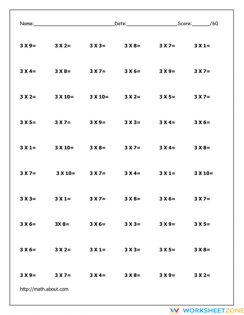 3-times-tables-worksheet-zone