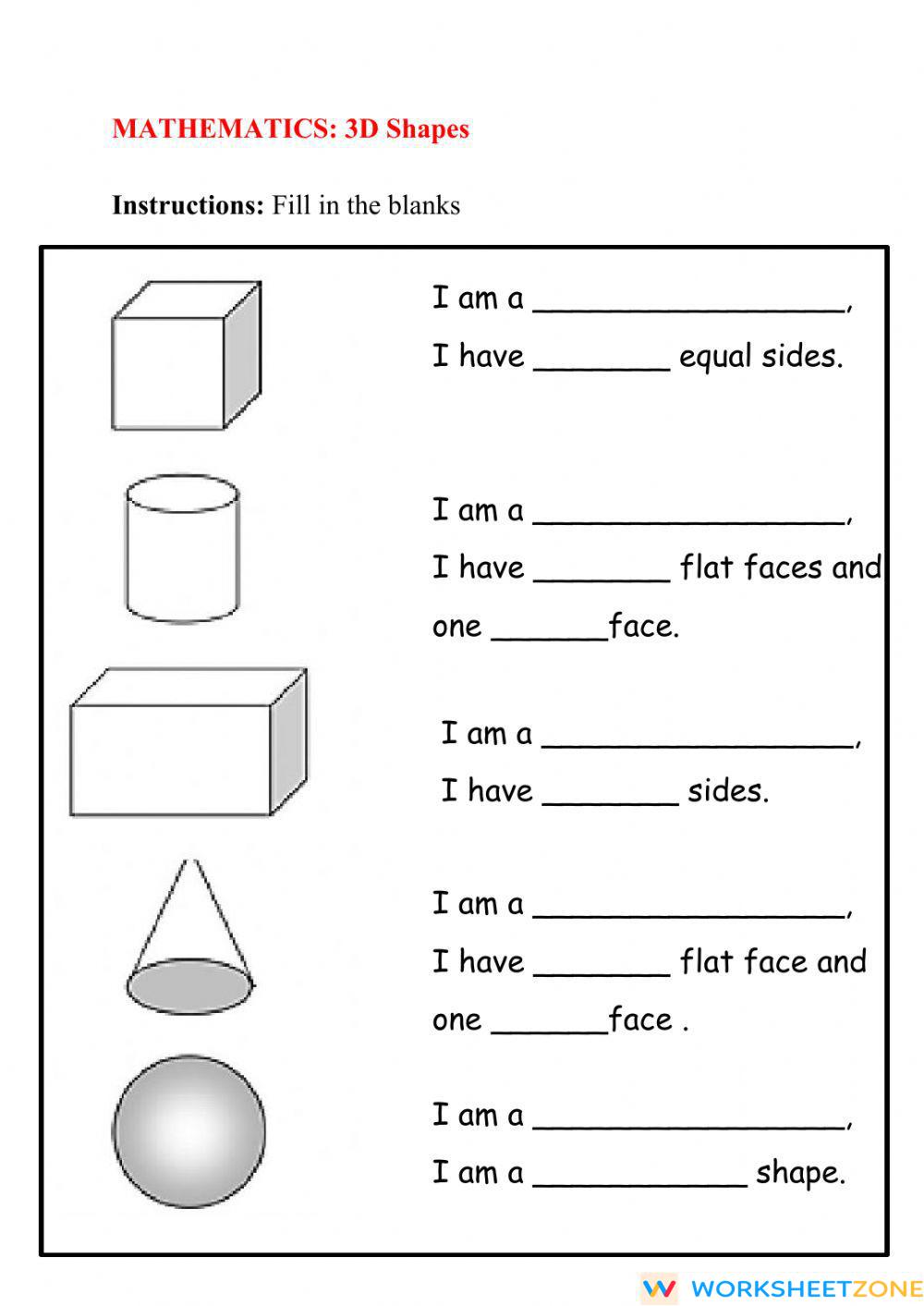 difference between 2d and 3d shapes for kindergarten