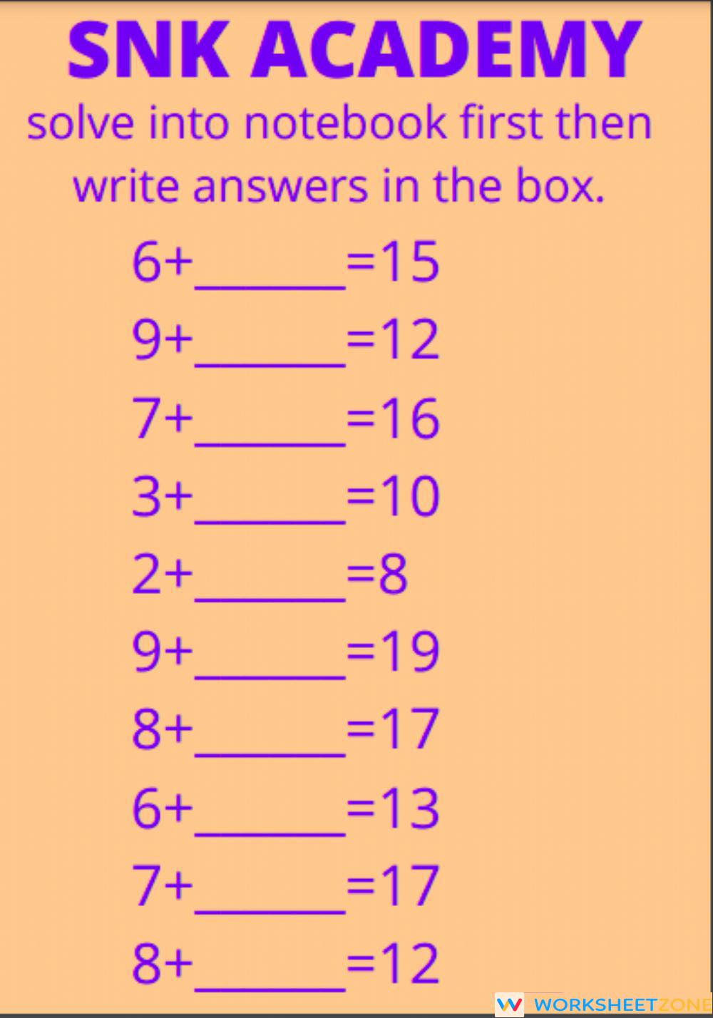 maths-numbers-worksheet-zone