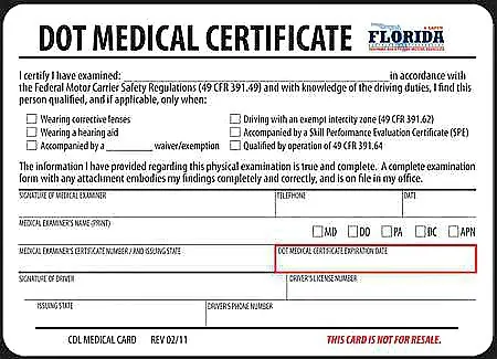 What is a DOT medical card?