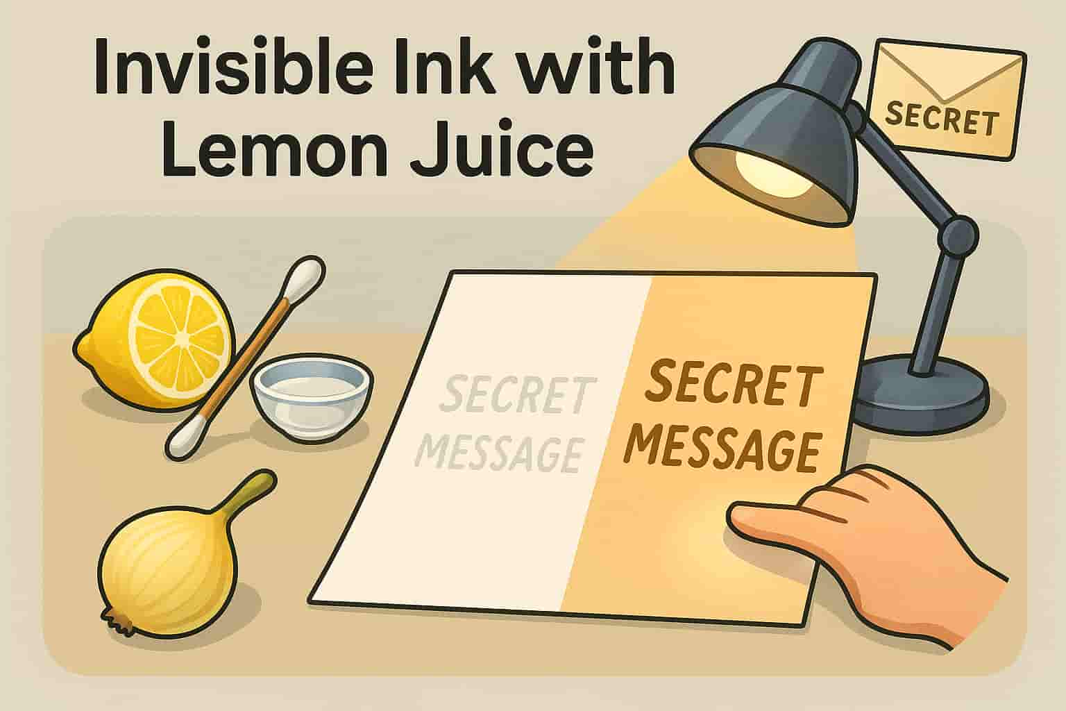 Making invisible ink with lemon juice