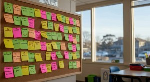 Sticky Note Feelings wall