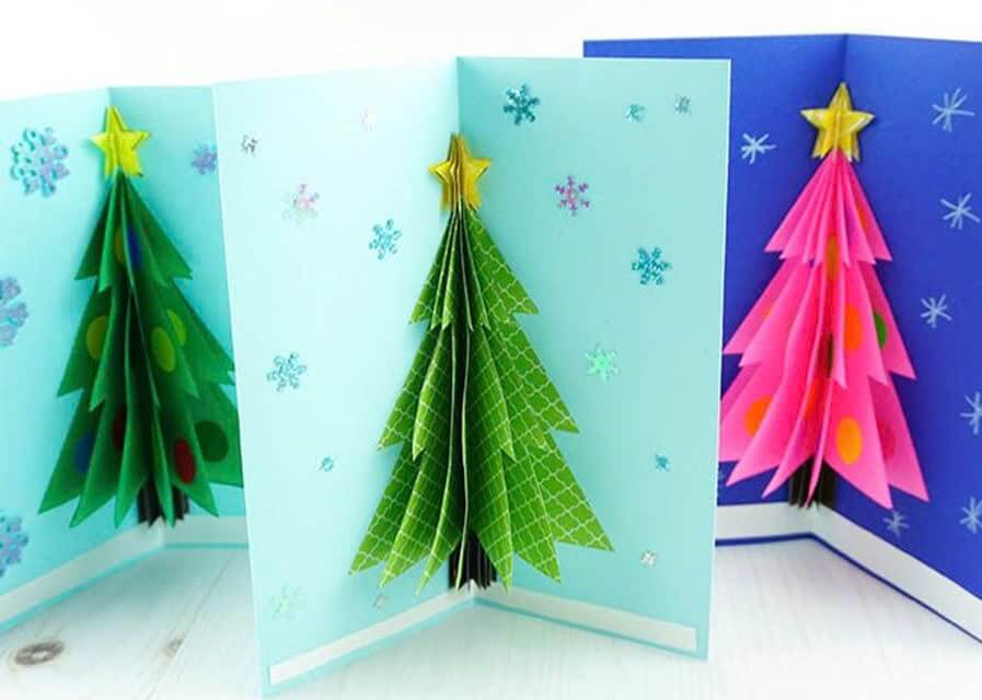 3D paper Christmas cards