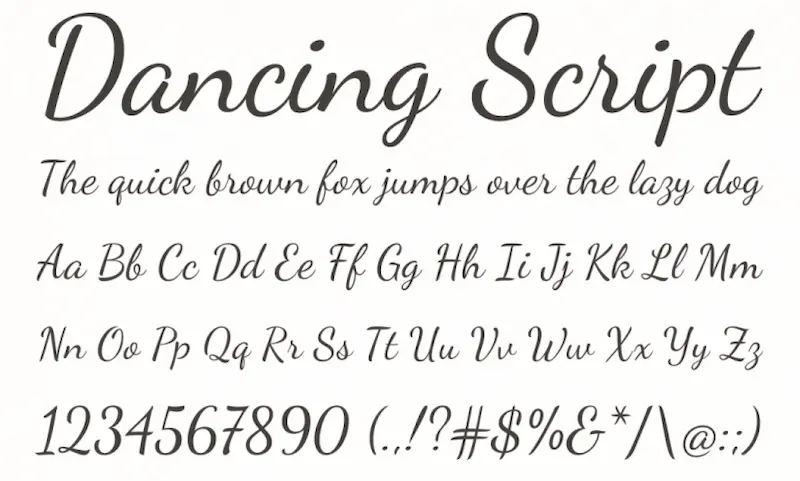 Dancing Script font