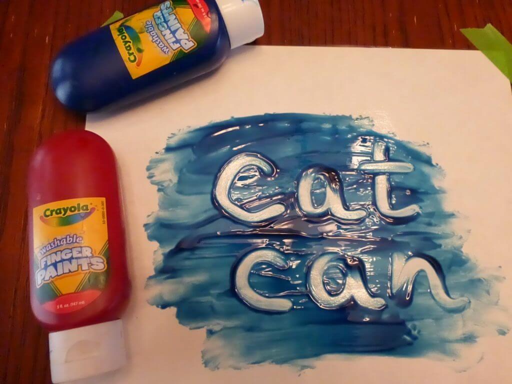 Finger painting activity