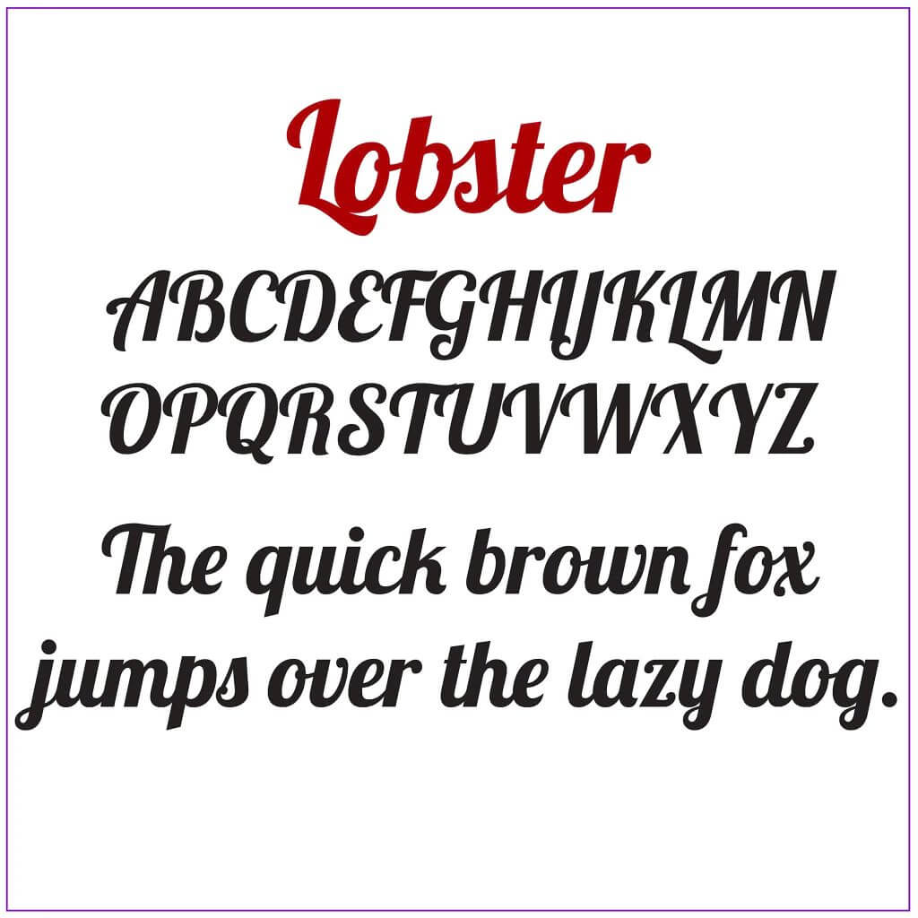 Lobster font
