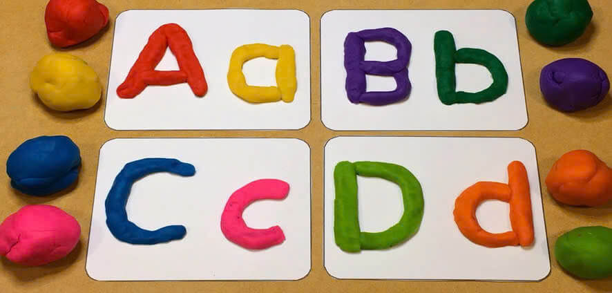 Play dough letter formation