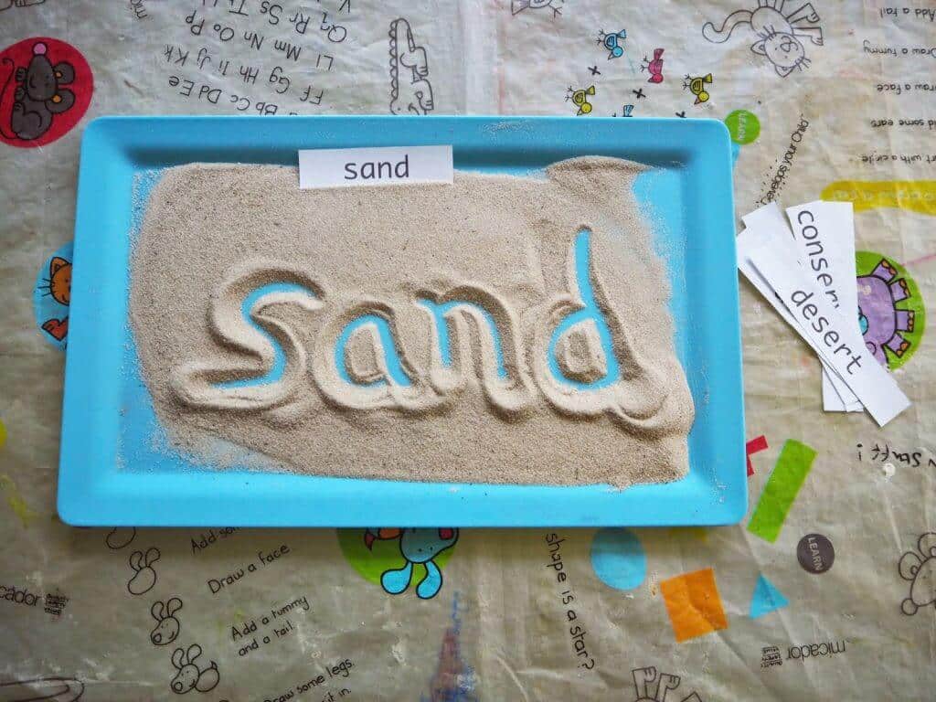 Sand writing