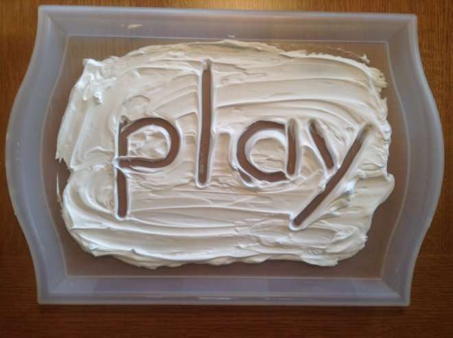 Shaving cream practice