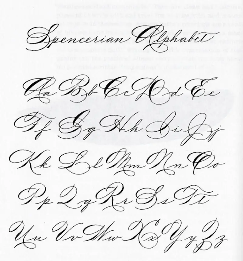 Spencerian font