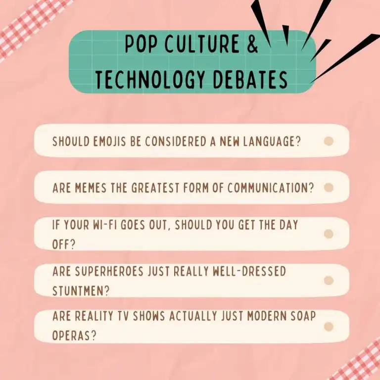 Pop culture & technology debates