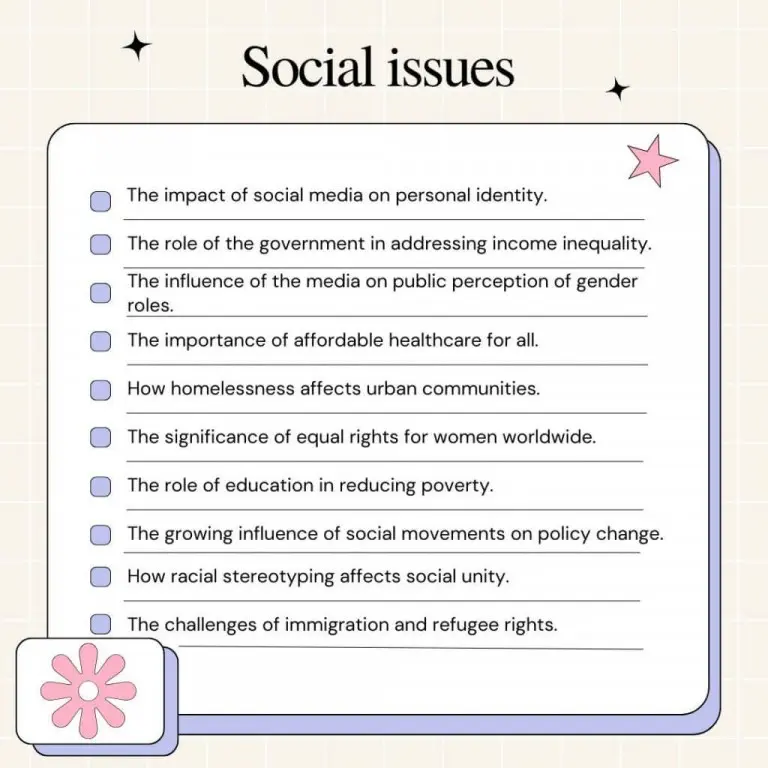 Social issues essay topics