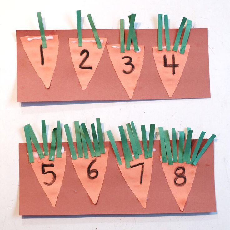 Carrot Top Counting Craft