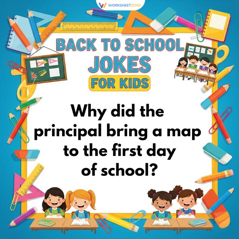 Why did the principal bring a map to the first day of school?