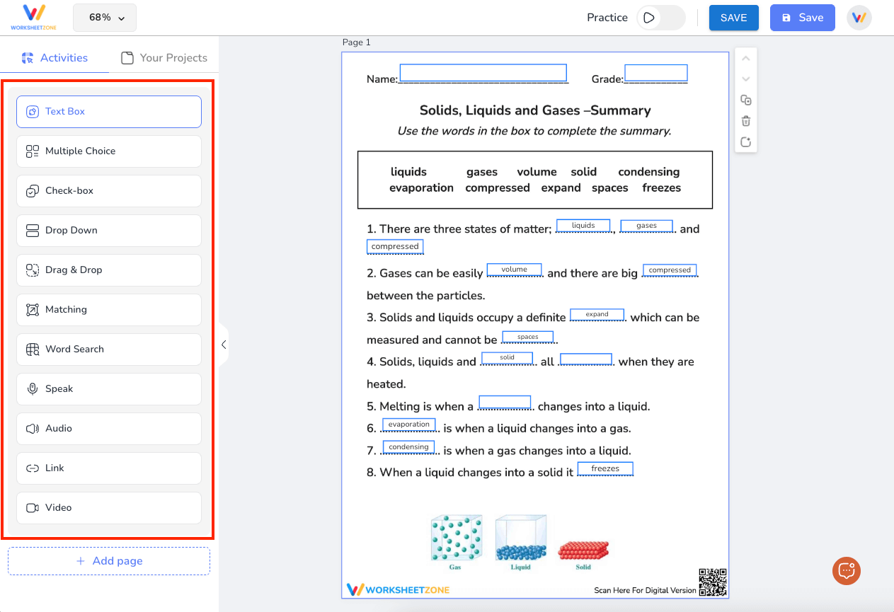 Add or adjust interactive elements