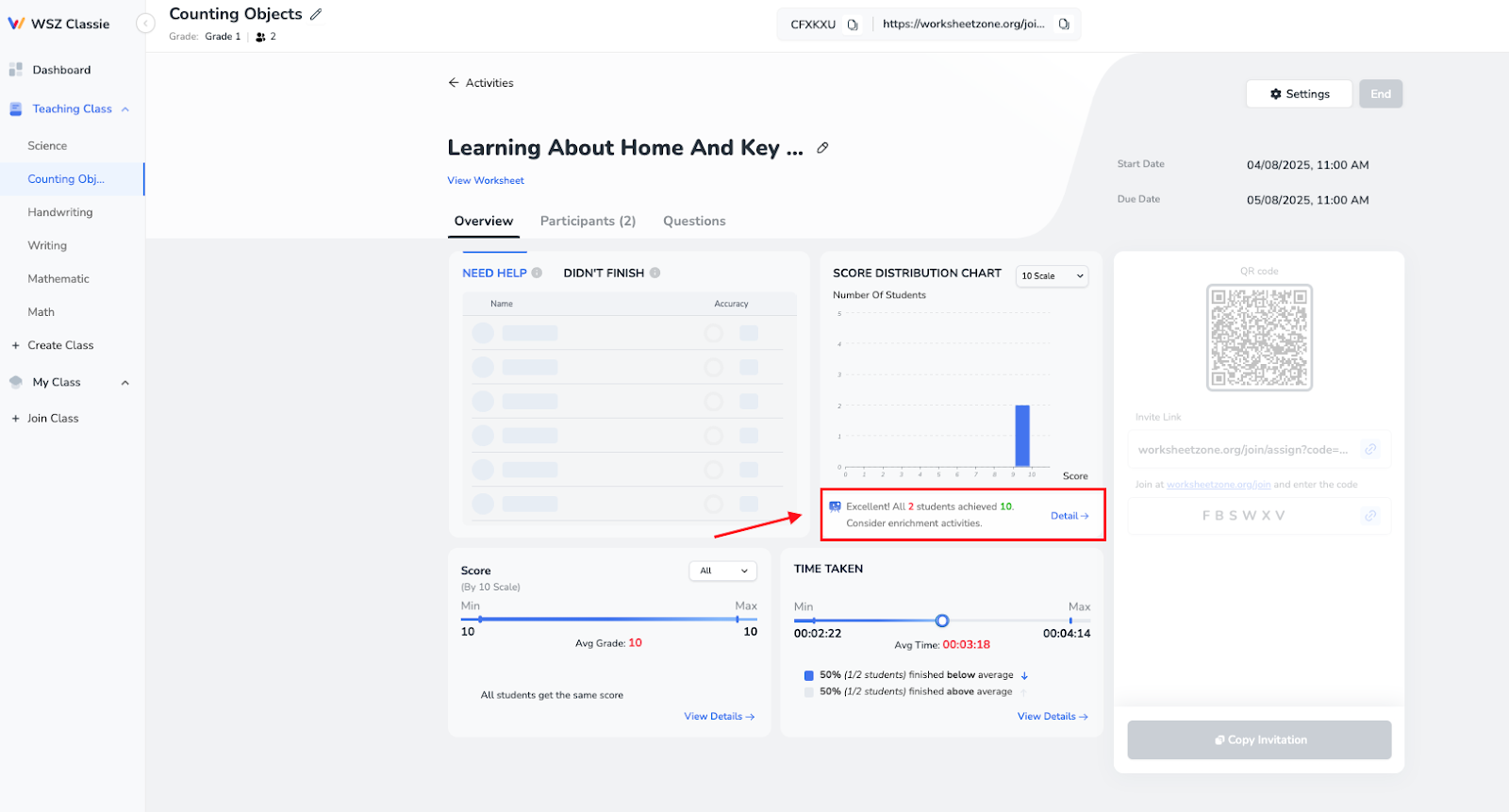 Assignment overview comments