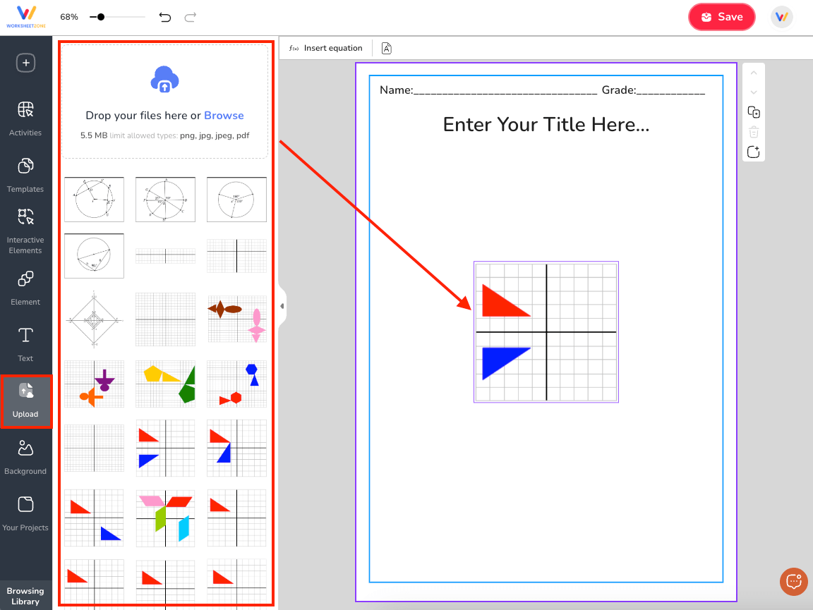 Upload your own files