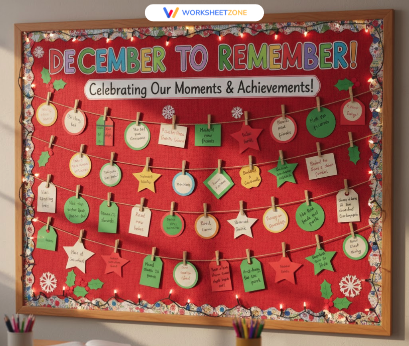 “December to remember” reflection board