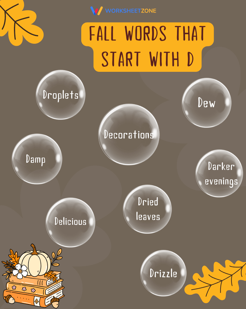 Fall words that start with D