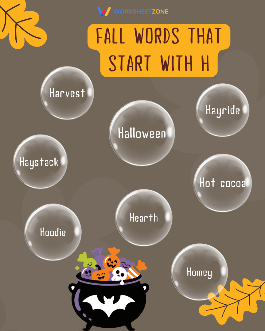 Fall words that start with H