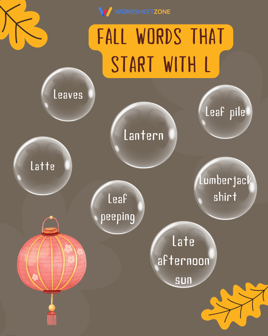 Fall words that start with L
