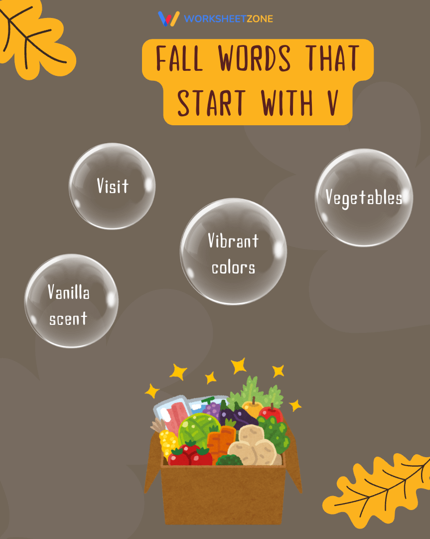 Fall words that start with V