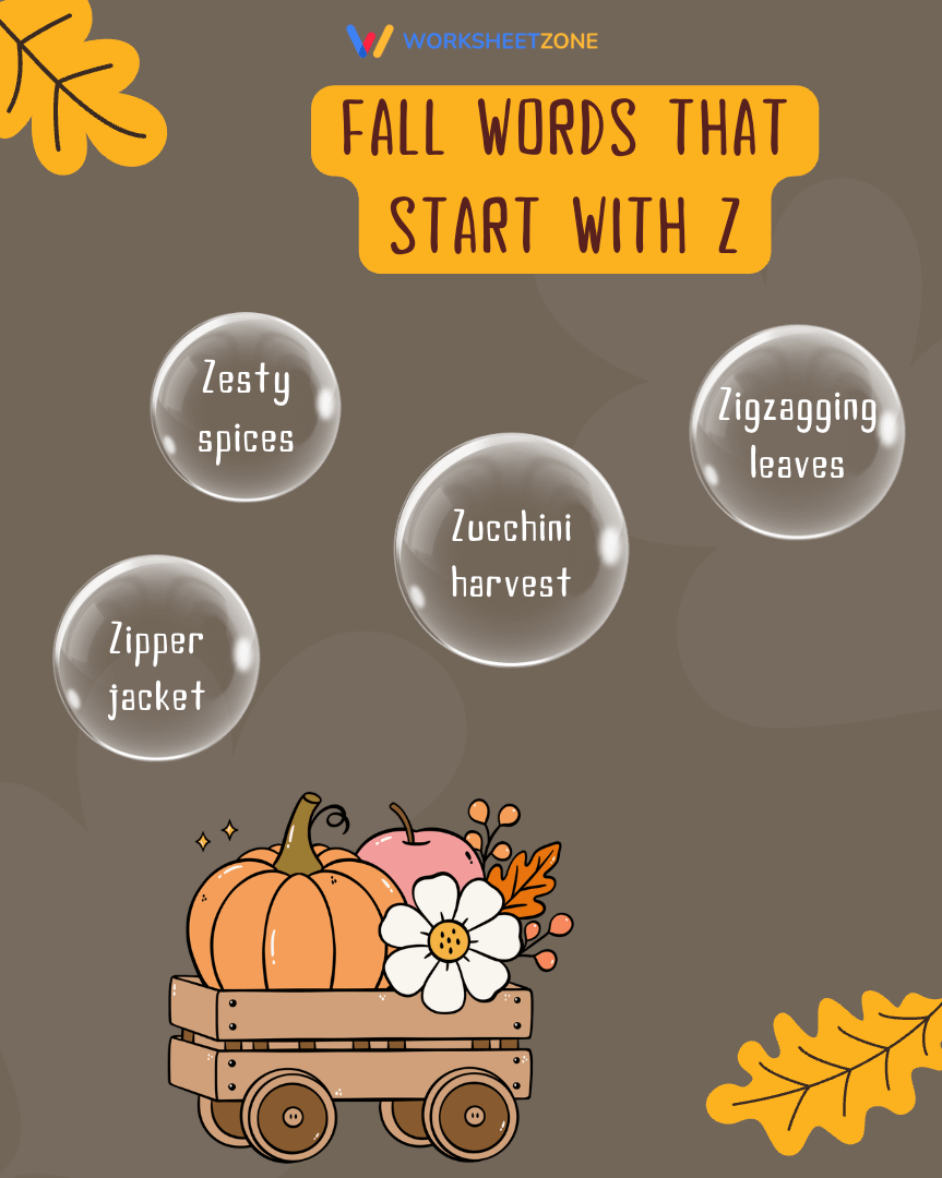 Fall words that start with Z