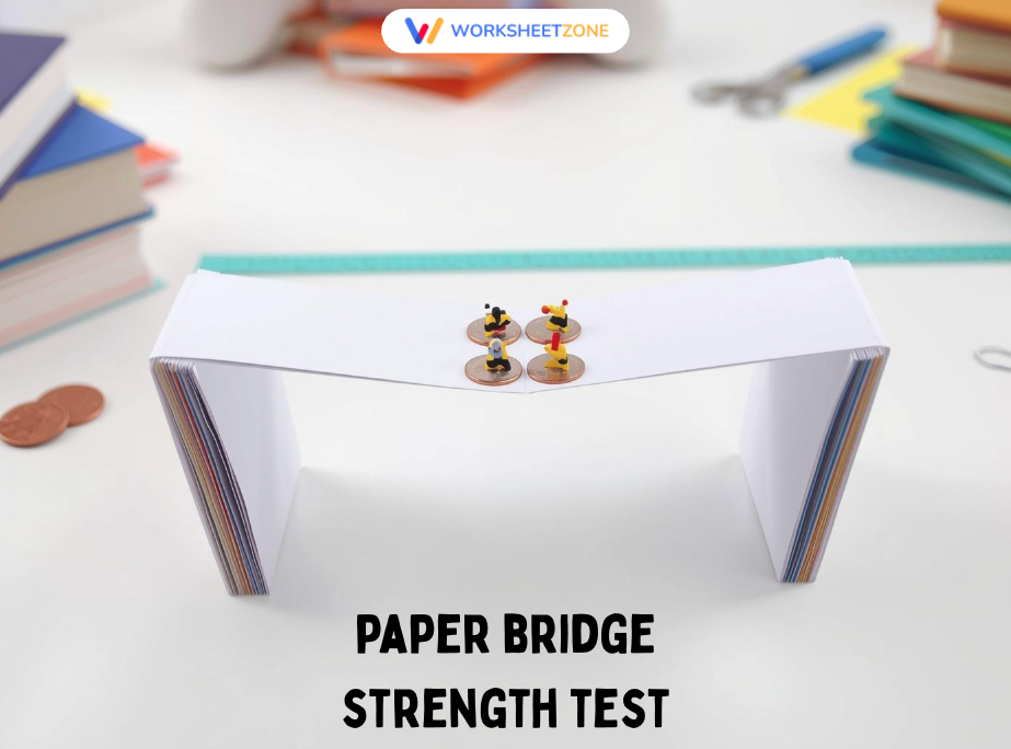 Paper bridge strength test