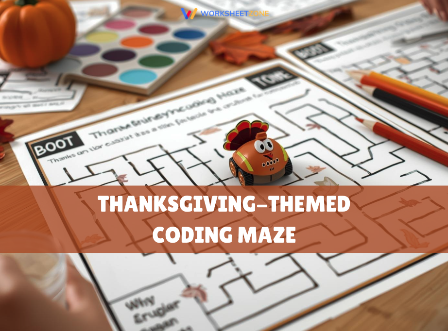 Thanksgiving-themed coding maze