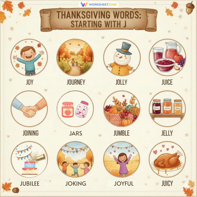 Thanksgiving words start with J