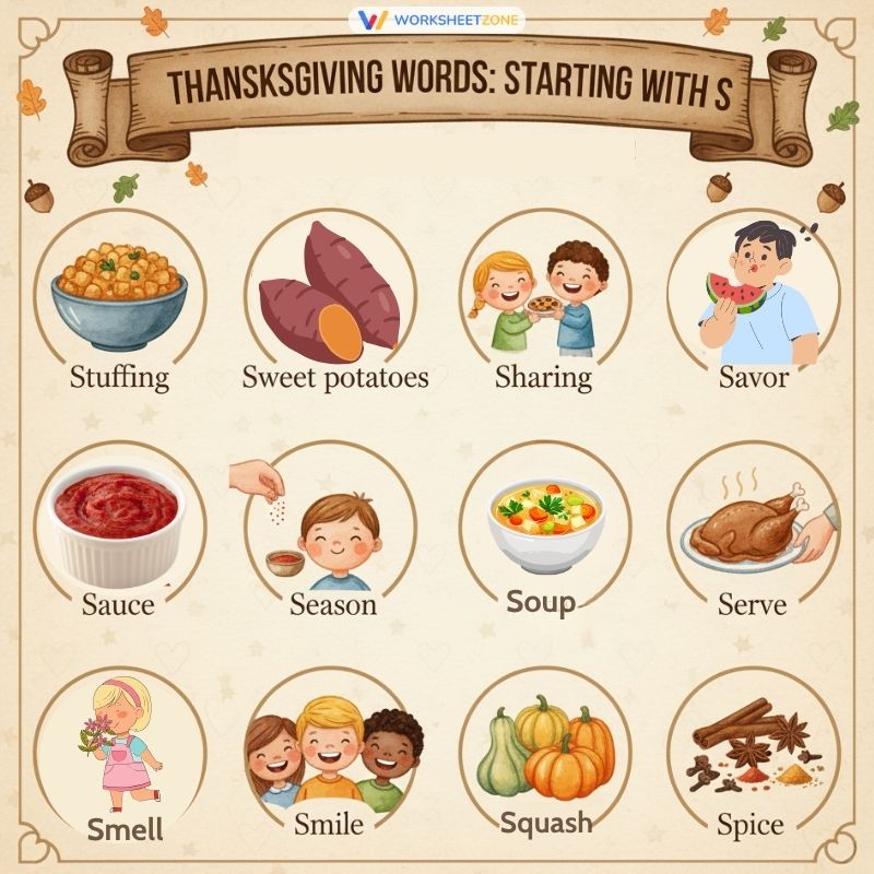Thanksgiving words start with S