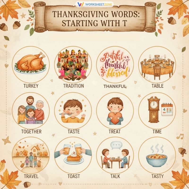 Thanksgiving words start with T
