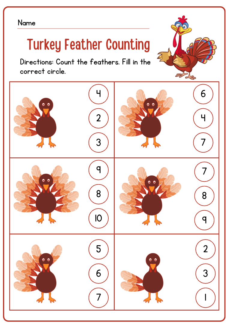 Turkey feather counting