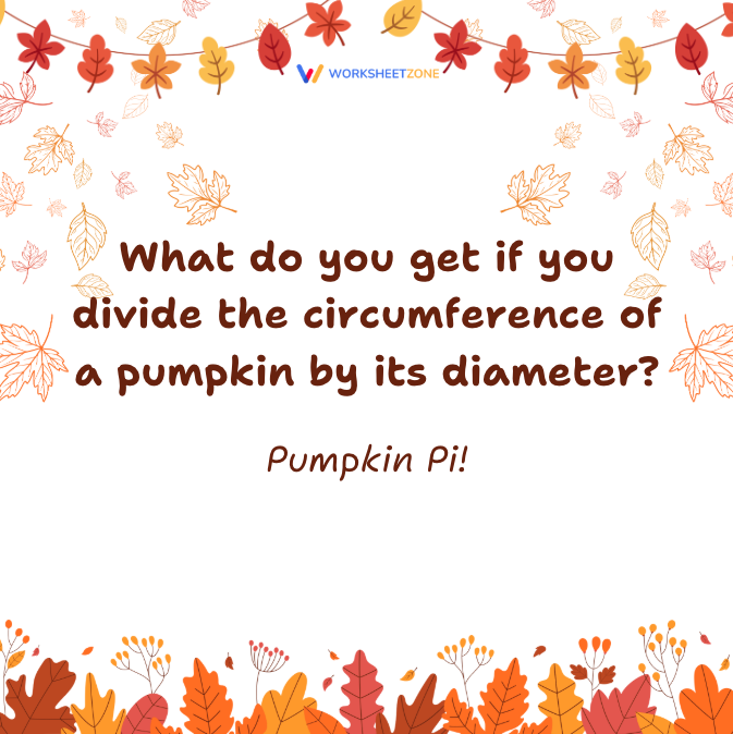 What do you get if you divide the circumference of a pumpkin by its diameter?