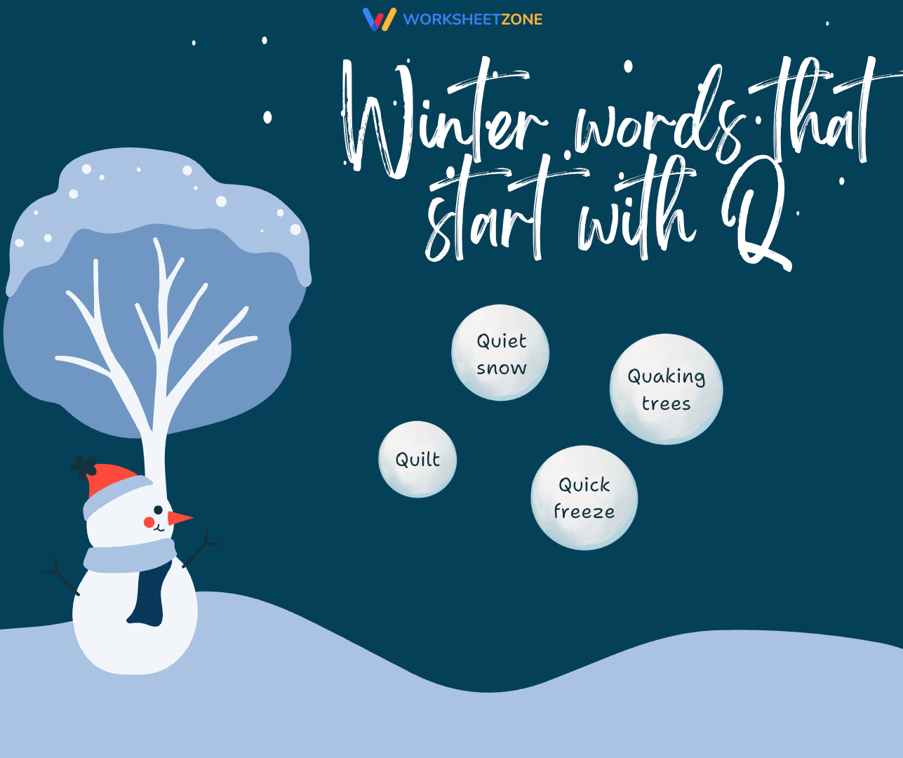 Winter words that start with Q