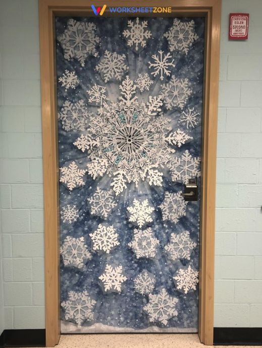 3D snowflake explosion door