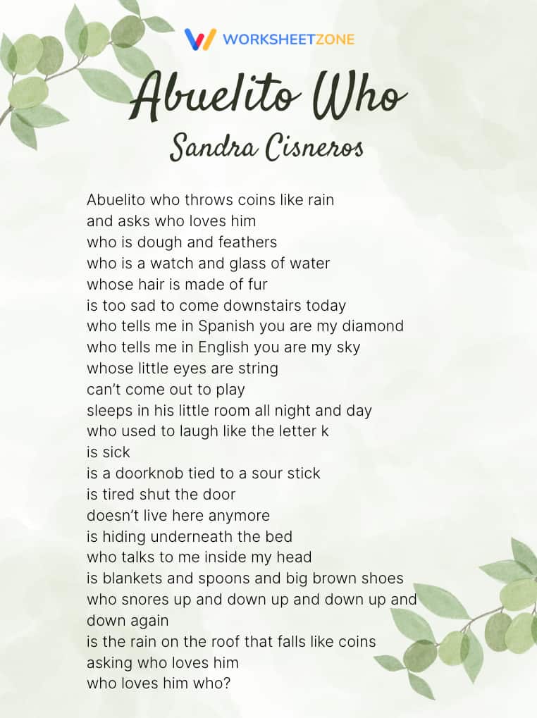 “Abuelito Who” by Sandra Cisneros