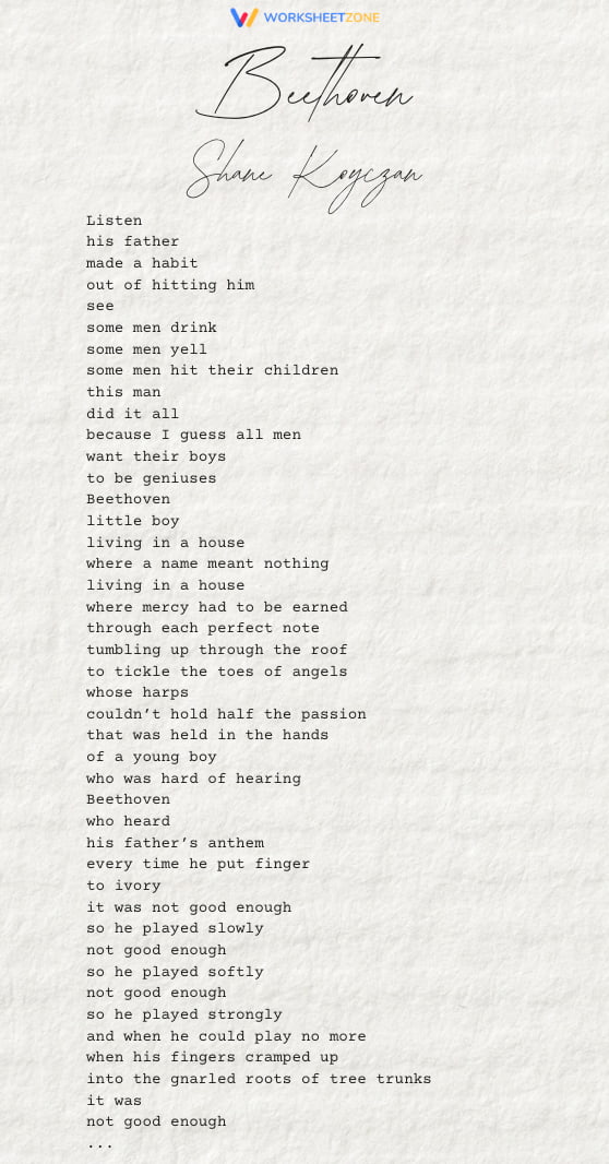 “Beethoven” by Shane Koyczan