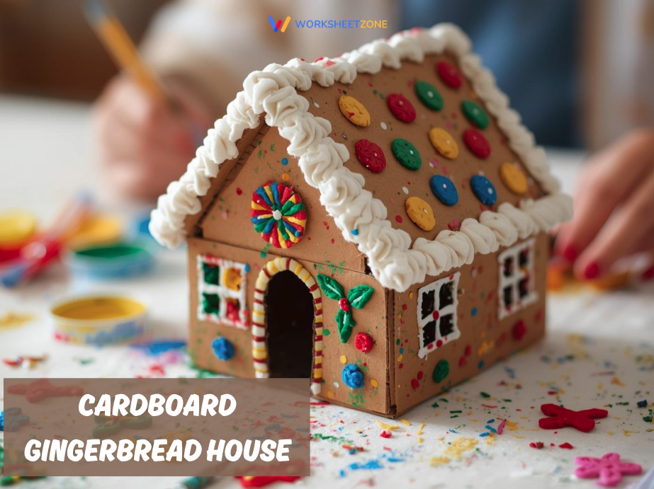 Cardboard gingerbread house