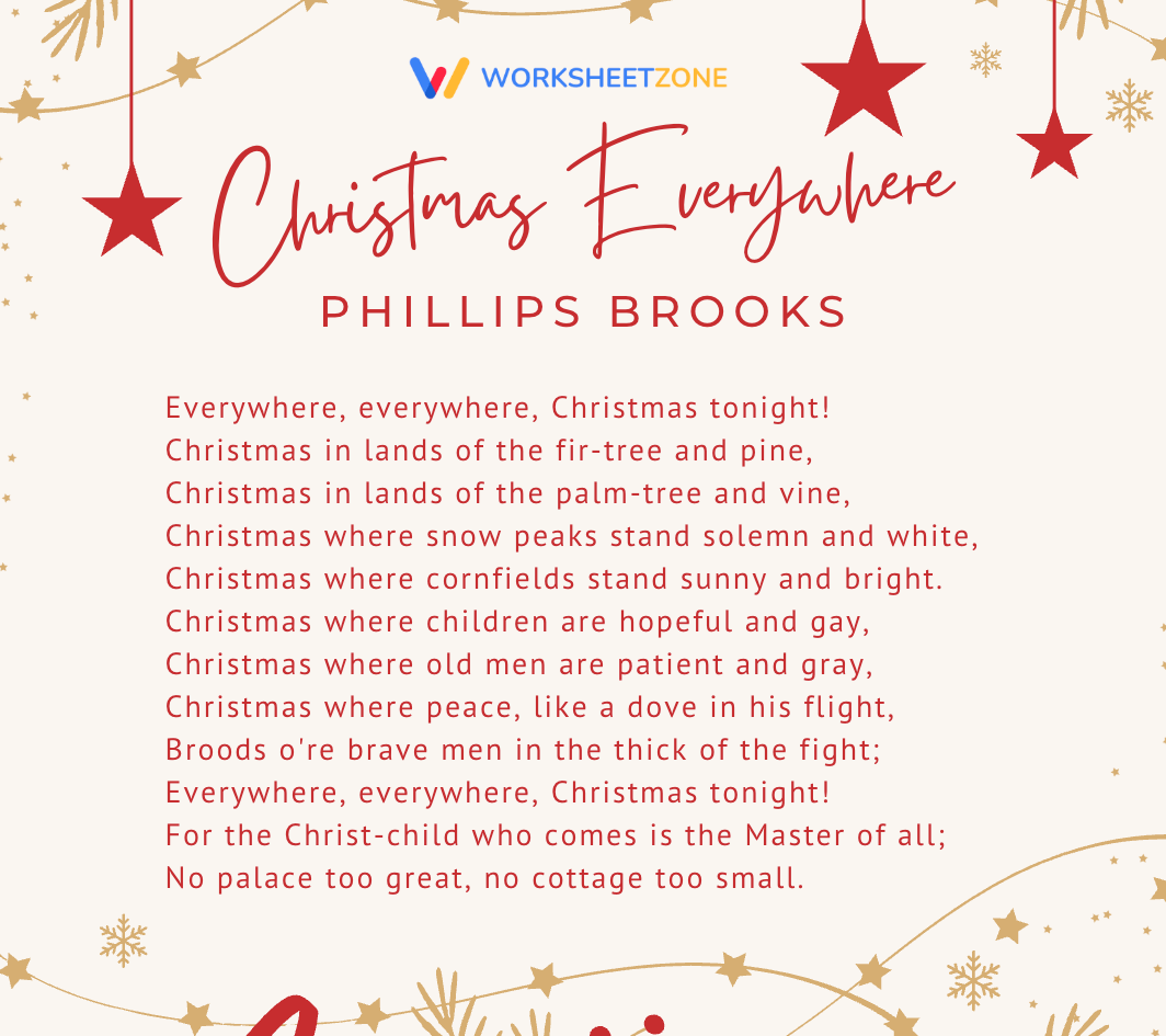“Christmas Everywhere” by Phillips Brooks