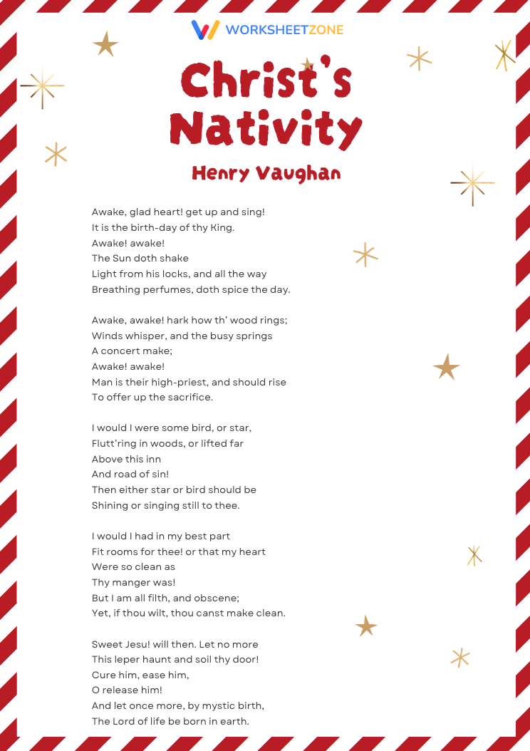 “Christ’s Nativity” by Henry Vaughan