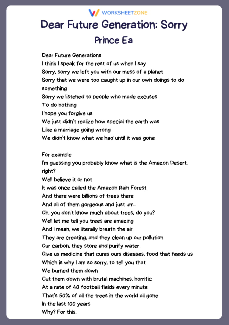 “Dear Future Generations: Sorry” by Prince Ea