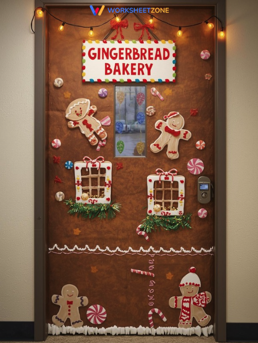 Gingerbread bakery door