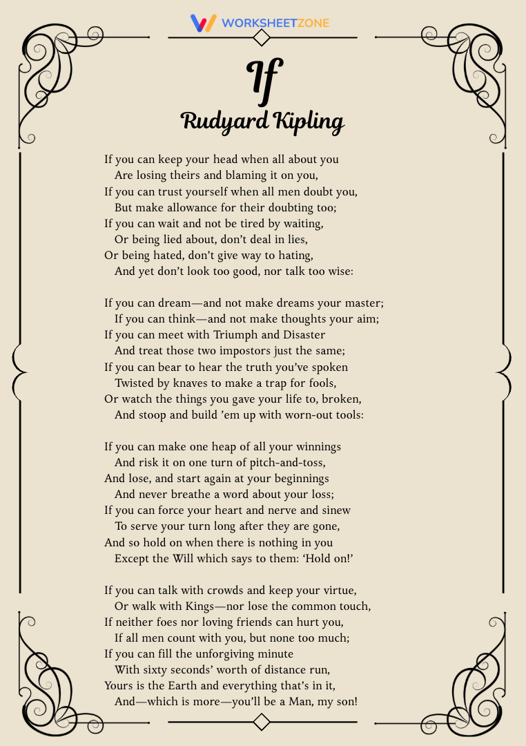 “If” by Rudyard Kipling