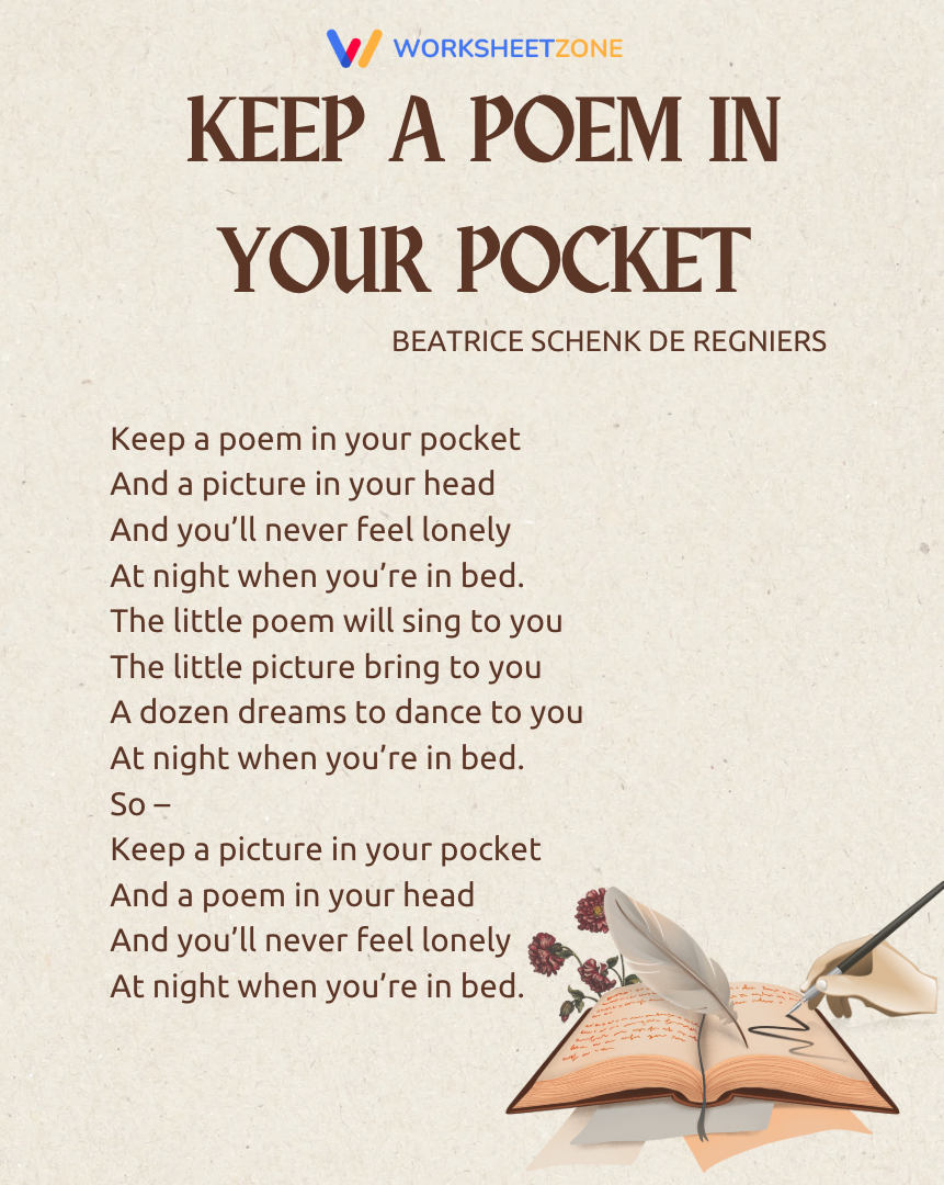 “Keep a Poem in Your Pocket” by Beatrice Schenk de Regniers